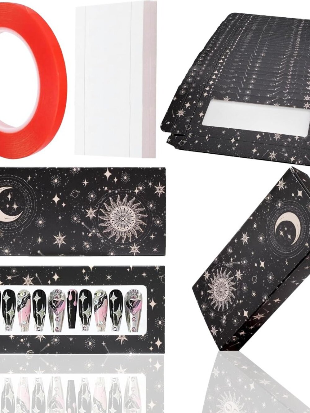 35 Pcs Press On Nail Storage Empty Nail Organizer Box